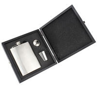 Cheerfast Usine En Gros Alcool Carré Bouteille De Vin Hanche Flacons Blancs Argent Métal Cadeau Ensemble 8Oz En Acier Inoxydable Hip Flask Kit