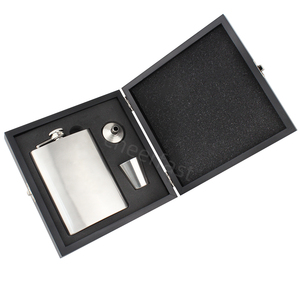 Set Regalo di Fiaschette in Metallo Argentato da 8 Once, Bottiglie Quadrate per Vino e Alcolici, Kit Fiaschetta in Acciaio Inossidabile, Produzione all'Ingrosso Cheerfast - Product Image 1