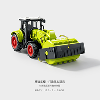 Ensemble de véhicules jouets en plastique pour enfants : tracteur agricole, véhicule de simulation épaissi pour garçons, avec fonction coulissante
