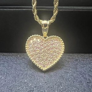 Customized Heart-Shaped Stainless Steel 18K Gold-Plated Women's <strong>Necklace</strong> for <strong>Couples</strong> Women Girls Gift - Product Image 1