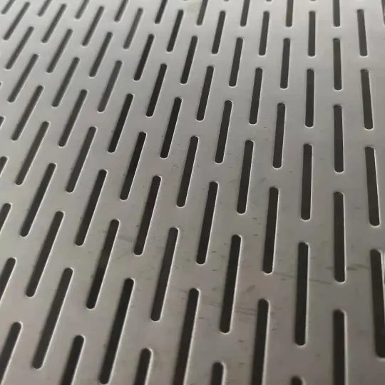 Power coating oblong hole punching sheet slotted perforated metal mesh