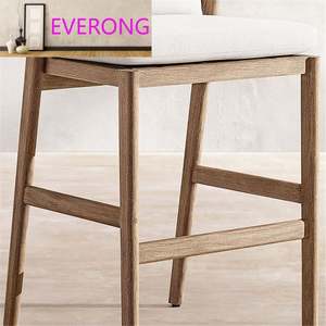 Sedia da Bistrot da Esterno Patluxury in Rattan e Legno di Teak, Sedia Alta da Giardino per Bar e Tempo Libero con Cuscino - Product Image 5