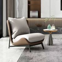 Fauteuil individuel style influenceur nordique, design moderne et minimaliste, en PU, avec mousse haute résilience et peluche, idéal pour balcon et ambiance décontractée