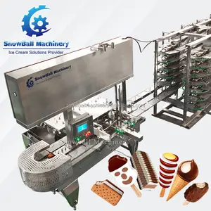 Extrusora de fábrica de helados de congelación rápida industrial automática, línea de producción de túnel, máquina de extrusión de helados