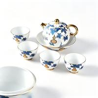 Service à thé en porcelaine de Jingdezhen TAO XI CHUAN - Motif Fu Ruyi porte-bonheur, écologique, 1L, qualité alimentaire, cadeau souvenir culturel