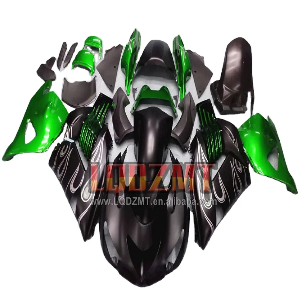 OEM untuk KAWASAKI NINJA ZX 14R ZZR1400 ZX14R 06 07 08 09 10 11 60No.171 ZX-14R 2006 2007 2008 hitam datar 2009 2010 2011 Fairing