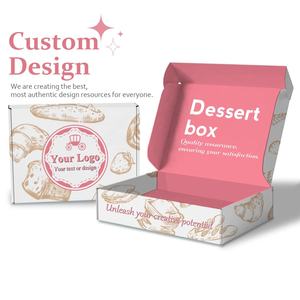 Custom Logo Food Grade <b>Paper</b> Cake Boxes Eco Friendly Foldable Bakery Packaging for Cookies Pastry Bread Donuts Supplier - Product Image 2