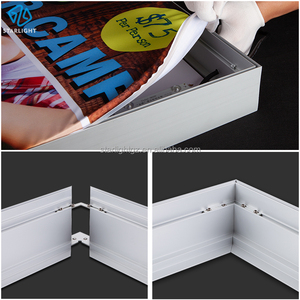 100mm Chiều Sâu Nhôm <span class=keywords><strong>lightbox</strong></span> khung trở lại và cạnh ánh sáng quảng cáo hồ sơ treo cài đặt nhôm hộp đèn - Product Image 2