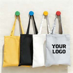 Customized Eco Friendly Reusable Cloth Plain Cotton Canvas Shopping Tote Bags with Custom Logo Printed - Product Image 1