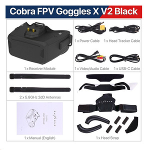 Skyzone Cobra X S FPV Kính Sky02O 1080X720 OLED 5.8G Ổn Định Xem Đa Dạng Rx Headtracker & Fan DVR RC Racing Drone - Product Image 5