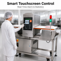 Détecteur de métaux industriel numérique automatique en acier inoxydable pour convoyeur en ligne, équipement de traitement et d'inspection alimentaire