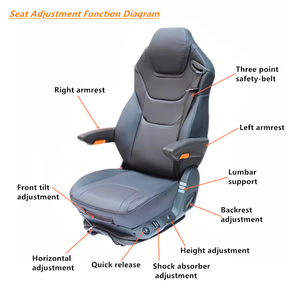 Équipé <span class=keywords><strong>de</strong></span> sièges à ressort réglables en position et en angle <span class=keywords><strong>de</strong></span> dossier sièges pneumatiques <span class=keywords><strong>de</strong></span> camion confortables - Product Image 3
