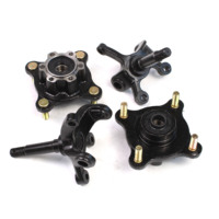 350mm Suspension avant amortisseur bras oscillant bras inférieur supérieur fusée d'articulation de direction avec moyeux de roue de pompe de frein pour bricolage ATV Buggy
