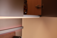 Profilé en aluminium pour poignée de meuble de cuisine murale, diffuseur LED intégré double couche sans manche, logement de canal LED YB1042-31