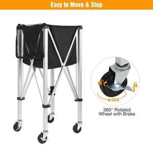 รถเข็นอลูมิเนียมอัลลอยด์แบบพกพาสำหรับการฝึกเบสบอลและเทนนิสในร่มและกลางแจ้งอุปกรณ์เทนนิสอเนกประสงค์ - Product Image 6