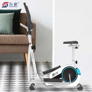 Bicicleta Elíptica con Resistencia Magnética Ajustable, Equipo de Ejercicio Vertical para Interiores, Blanco y Negro, Capacidad de 400 lb - Product Image 3