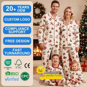 Pigiami coordinati in bambù per <span class=keywords><strong>mamma</strong></span> e figlia, set di pigiami natalizi per <span class=keywords><strong>mamma</strong></span> e bambino, abbigliamento da notte per bambini. - Product Image 1