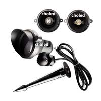 Lampe LED extérieure GU10 MR16 à piquet en aluminium pour jardin et allée, étanche, avec ampoule spot LED
