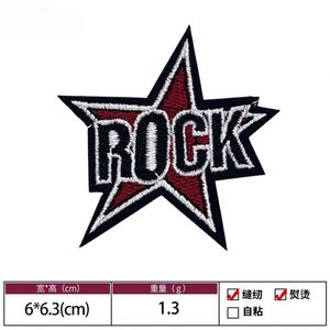 New Punk Style Iron on Embroidery Rock <b>Band</b> Skull Music Note Patch for Clothing Bag Jeans Decoration - Product Image 6