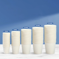 Gobelets en papier jetables blancs, en stock, pour boissons chaudes et froides domestiques, gobelets de dégustation épais pour le bureau
