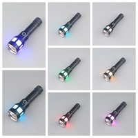Lampe torche tactique rechargeable RGB avec lumière latérale LED COB colorée, affichage de la batterie, haute puissance, camping, urgence