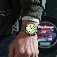 NIBOSI 2639 Montre à quartz pour homme, bracelet en tissu, étanche, lumineuse, date automatique, style décontracté et concis, pour les affaires