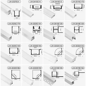 EU 재고 새로운 유연한 구부릴 수있는 알루미늄 Led 채널 건식 벽체 석고 Led 스트립 가벼운 프로필 PC 커버 매입형 Led 디퓨저