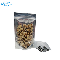 Pochette de rangement personnalisée de qualité alimentaire refermable étanche à l'eau avec fermeture éclair pour bonbons sacs d'emballage en mylar avec fenêtre transparente