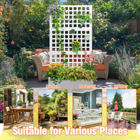 Lit de jardin surélevé carré avec treillis jardinière extérieure pour plantes grimpantes vignes de légumes pots de jardin élégants jardinières