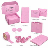 Boîtes d'expédition en carton ondulé rose argenté personnalisées pour emballages de cosmétiques, de rouges à lèvres, avec logo