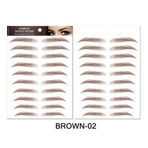 ملصق وشم الحواجب الجميل مقاوم للماء للوجه الحاجب ثلاثي الأبعاد رباعي الأبعاد وشم مؤقت - Product Image 4