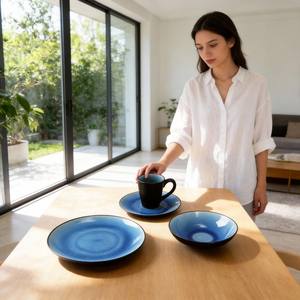 Juego de vajilla de gres de 16 piezas/Juegos de vajilla mexicana con esmalte Global/Artículos de <span class=keywords><strong>porcelana</strong></span> <span class=keywords><strong>Comprar</strong></span> juegos de vajilla al por mayor - Product Image 5