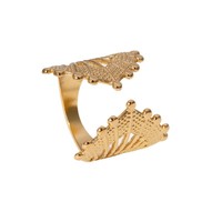 Trendige Damen Verstellbare Offene Blumenkronen-Ringe 18K Vergoldeter Edelstahl Wasserdichter Schmuck für Hochzeit und Party