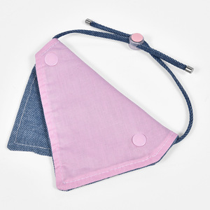 Diy Pet Bibs Double Layer Soft Denim Embroidered Patches For Cats Dogs - Product Image 3