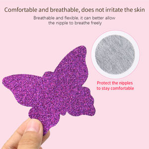 スタイリッシュな乳首カバーストック10色グリッター蝶型使い捨てセクシー胸肉ナイトクラブパーティーデート - Product Image 4