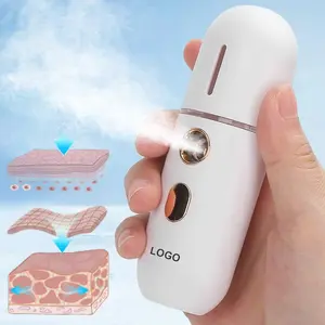 Handheld Mini Facial Steamer Rechargeable Nano Mist Spray Face Steamer for Beauty Use Targets Skin and Eyes Soft Cleaning