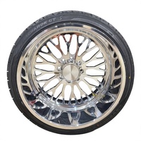 Jantes de camion forgées sur mesure ForgeX 24x12 8x165.1 à lèvre profonde, polies et torsadées, pour Dodge Ram GMC Sierra 2500