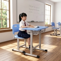 Mobilier scolaire, y compris les bureaux et les chaises pour étudiants, convient à l'étude à l'école et à la maison.