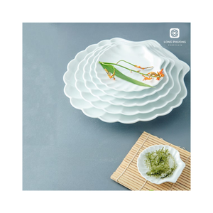 Assiette en céramique de 3 pouces en forme de pétoncle de haute qualité, taille personnalisée, plats de luxe pour la cuisine, le restaurant et l'hôtel. - Product Image 2