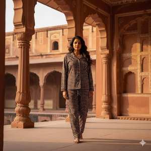 Conjunto de Pijama de Algodón para Mujer, Suave y Transpirable, Ropa de Dormir de Verano para Mujer - Product Image 4