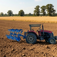 Aratro a 3 Solchi LEROX Pratico e Resistente, Montato su Trattore, con Ingranaggi e Cuscinetti, Alimentato a Diesel per Lavorazione del Terreno Agricolo