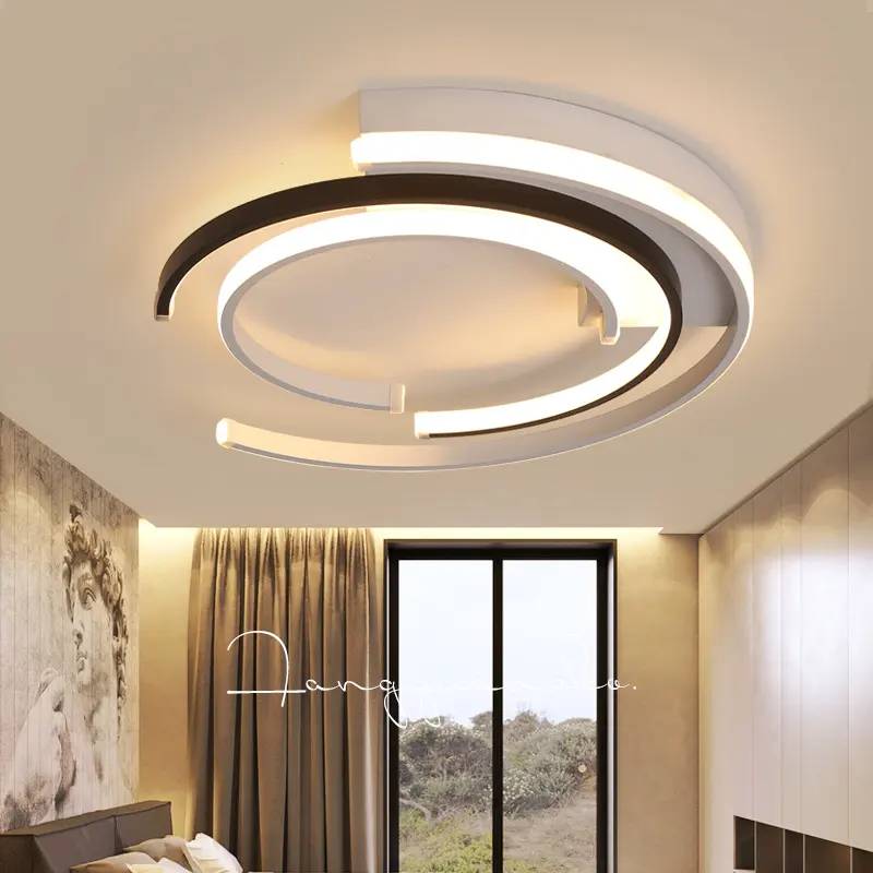 Runder Kreis Moderne Kronleuchter Schlafzimmer Küche Innen glanz LED Decken leuchten