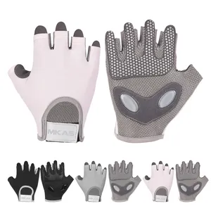 MKAS Comfortable and Breathable Gym Gloves With Liquid Silicone Shock Absorber Half Finger Gym Weightlifting Gloves