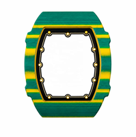 Dernière montre mécanique sportive squelette pour homme, ultra-fine 7,8 mm, avec boîtier de luxe en fibre de carbone verte, modèle 6702