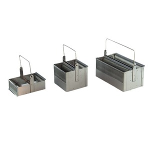 Support de coloration pour lamelles histologiques en acier inoxydable avec poignée pour usage en laboratoire - Product Image 5
