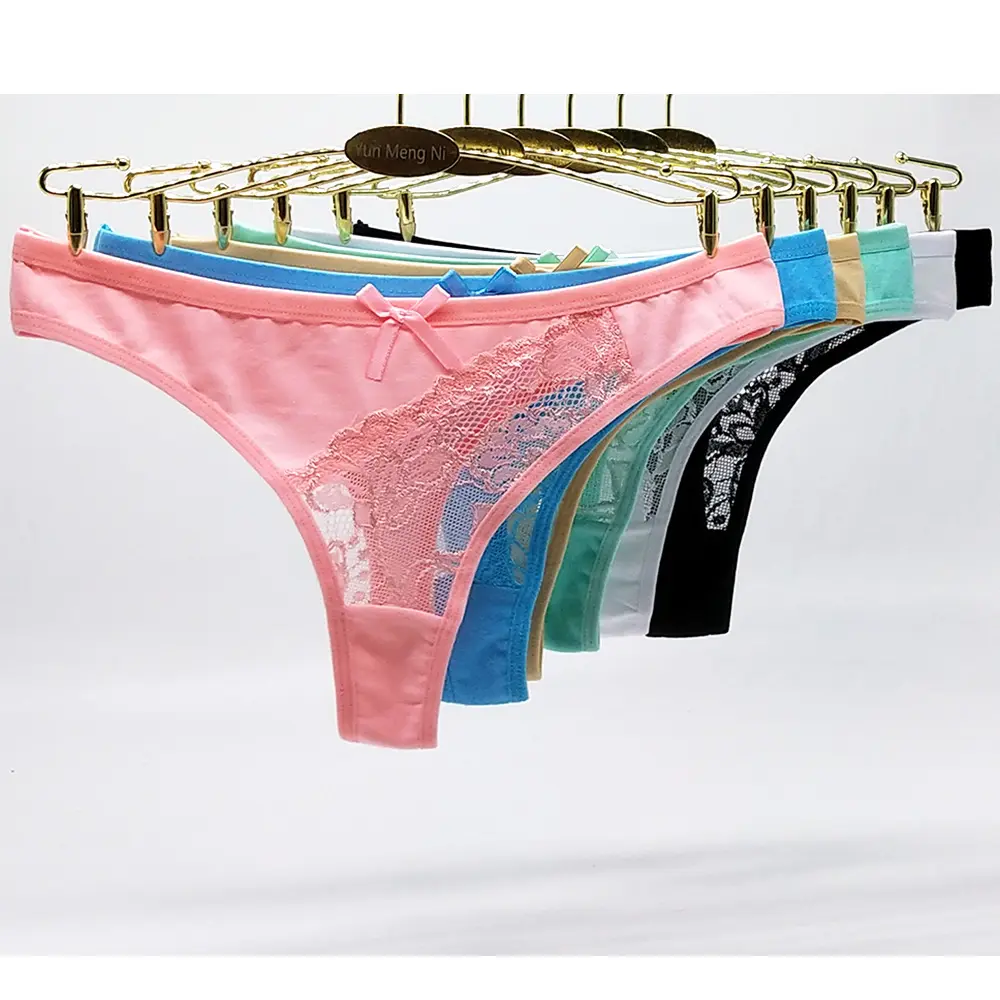 Groothandel Hot Jonge Tiener Meisjes Dragen In Kant Custom Vrouwen 100 Katoen Voor Dames Sexy Transparante Ondergoed Slipje Thongs