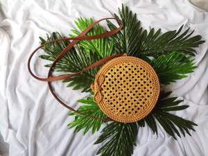 De alta calidad de bambú y mimbre bolso/redondo mimbre bolso con colorido decoración (Sandy 0084587176063 WS) - Product Image 4