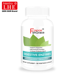 Enzymes digestives personnalisées Shecome avec prébiotiques et probiotiques pour soutenir la digestion chez les femmes et les hommes, 180 capsules d'enzymes digestives - Product Image 1