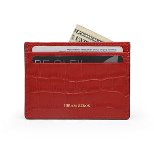 Porte-cartes en cuir de luxe personnalisé Hiram Beron pour hommes, vente en gros - Product Image 6