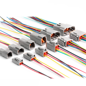 Deutsch DTM <span class=keywords><strong>2</strong></span> 3 4 6 8 12 Pin Автомобильный Водонепроницаемый Электрический провод косички разъем Женский штекер жгут 15 см 20AWG - Product Image 3